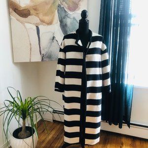 Stripped Wool Winter Coat